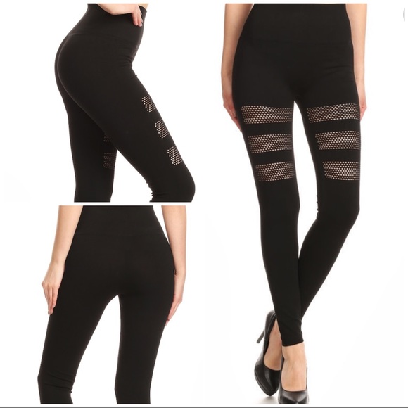 Seamless Tri Thigh Mesh Leggings - Picture 4 of 4